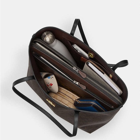 Coach F36658 Signature Reversible PVC City Tote Brown - Picture 11 of 11